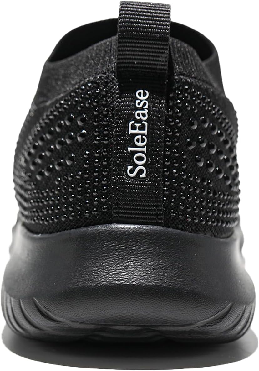 Women's Sparkly Rhinestone Shoes, Breathable & Lightweight Mesh Glitter Sneaker for Casual, Walking, Working, Shopping and More - Image 5