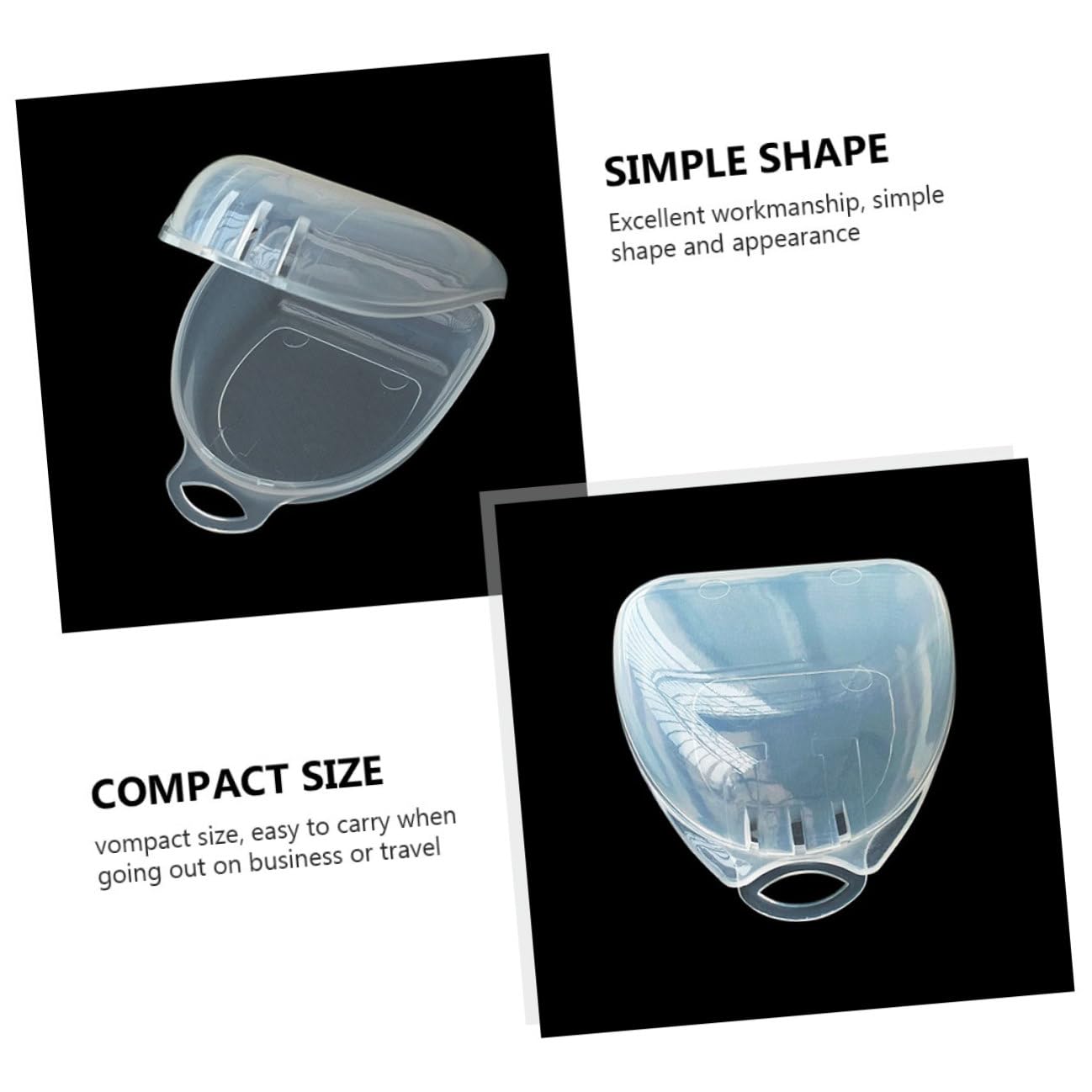 5pcs Denture Storage Case Box for Braces and Dentures, Scratch Resistant Pp Material, Compact Simple Shape Organizer, for Business and Travel Use