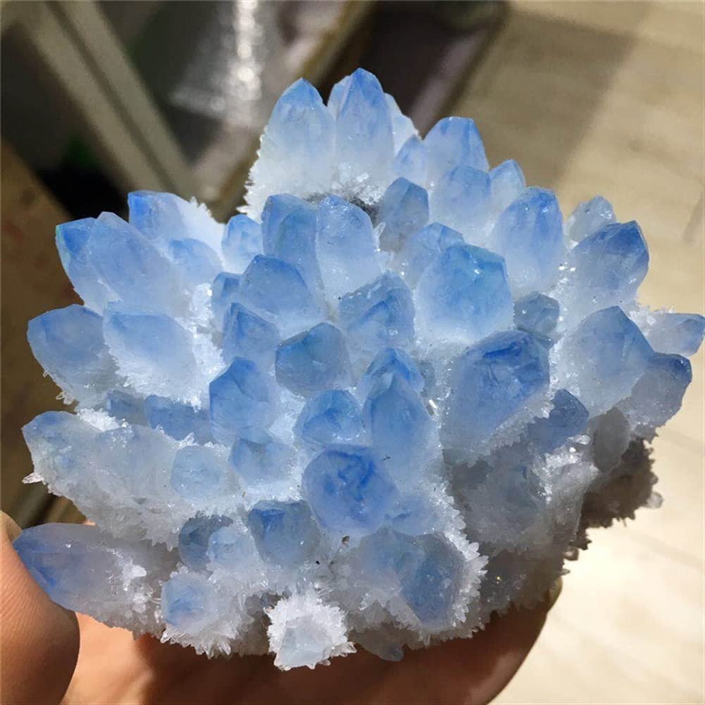 Amazon.co.jp: 天然水晶の原石 美しい天然ブルークリスタル