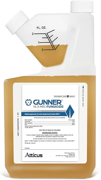Atticus Gunner 14.3 MEC Propiconazole Fungicide (32 OZ) Controls Brown Patch, Dollar Spot, Blights, Powdery Mildew, and Rusts
