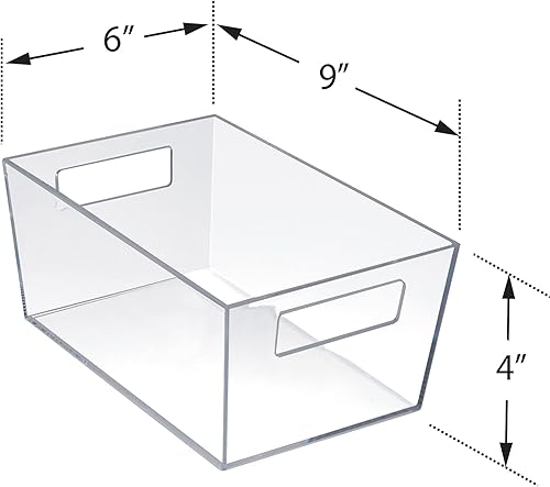 Miniatura 9 de Azar Displays 556239 XL - Organizador de plástico transparente con asa, almacenamiento de despensa, organizador de cocina y refrigerador, contenedor