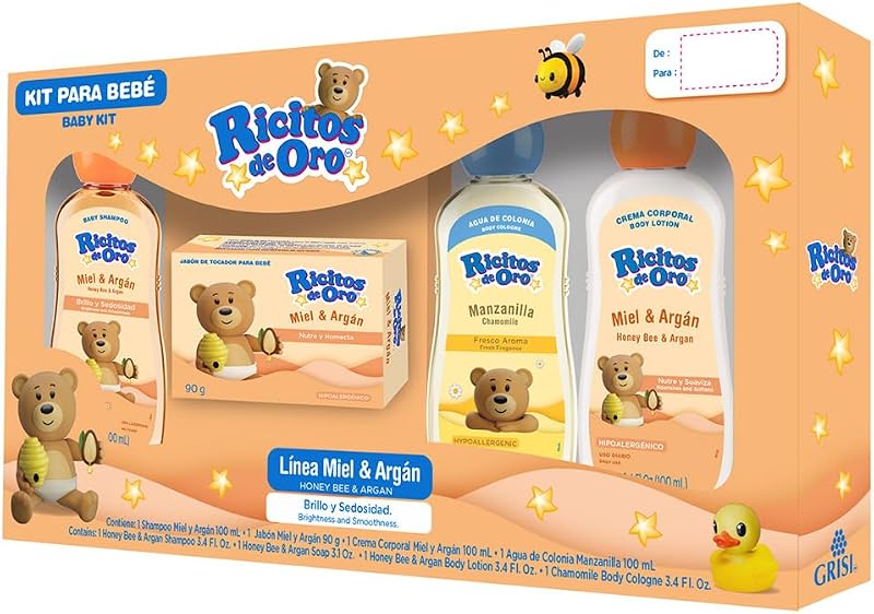 Ricitos de Oro Kit de Viagem com 4 Peças