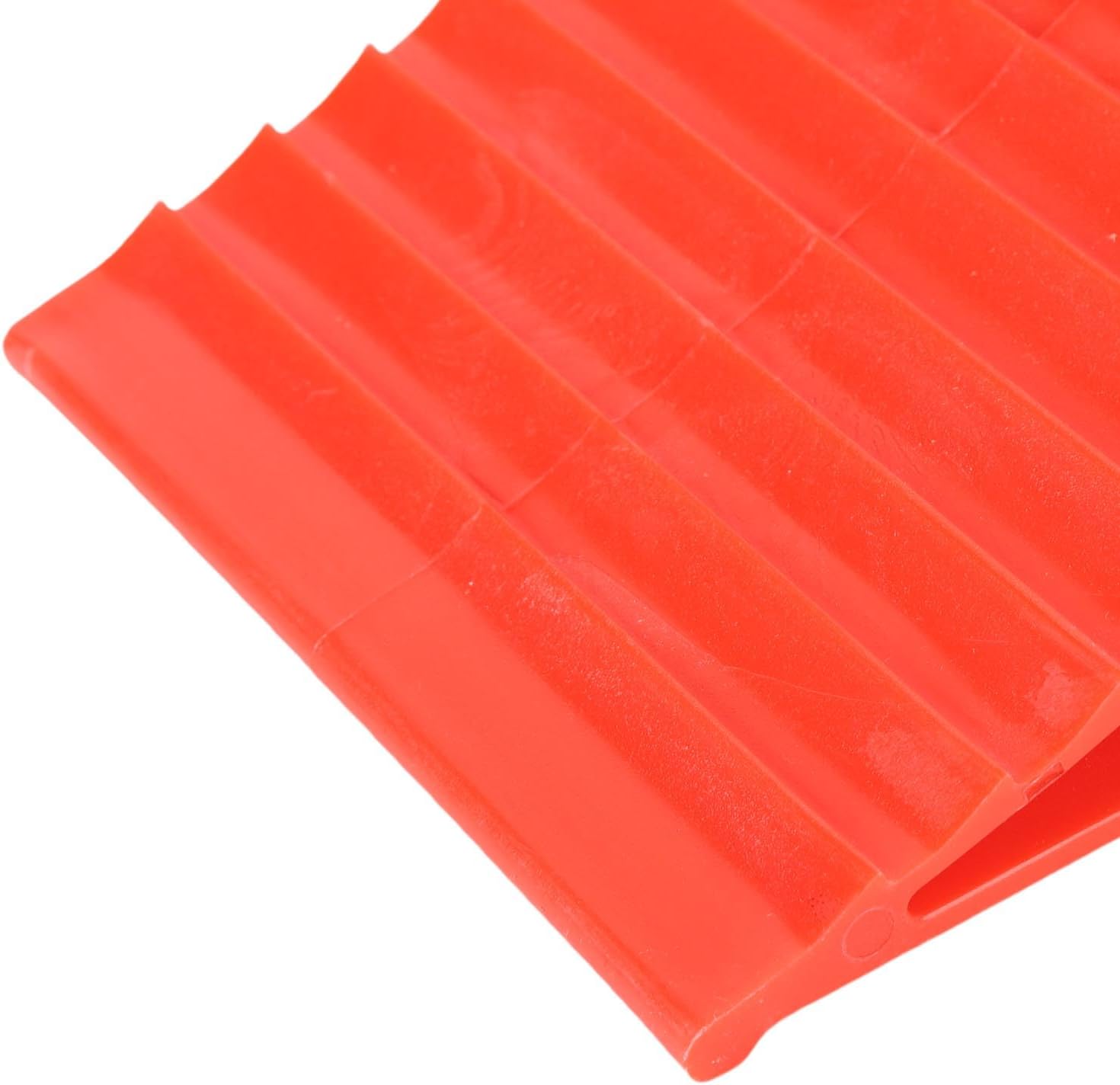 Fockety Lightweight, Sturdy Hard Plastic Wheel Chock, Prevents Rolling Accidents, Easy Installation and Removal, Bright Color, Anti Slip High Stability, RV Camping Car Fitment (Red)