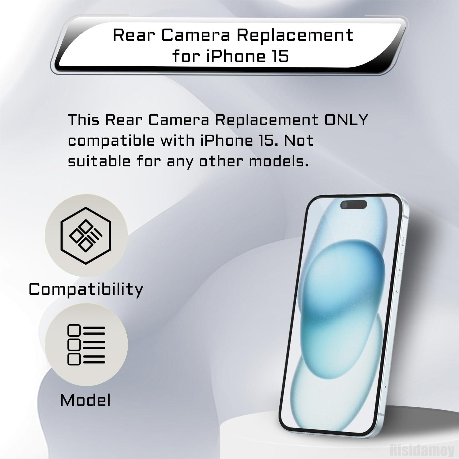 Amazon.com: Risidamoy for iPhone 15 Camera Replacement 48MP HD