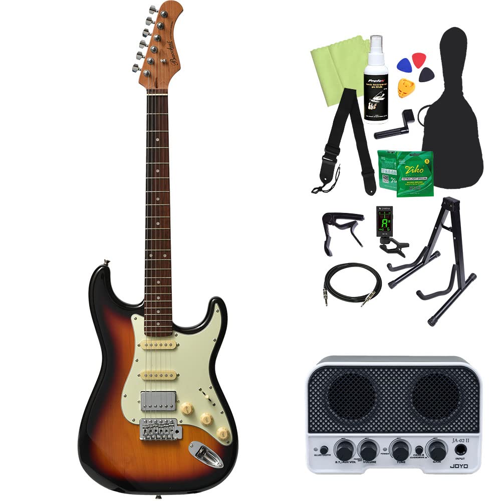 Amazon | Bacchus BST-2-RSM/R エレキギター初心者14点セット