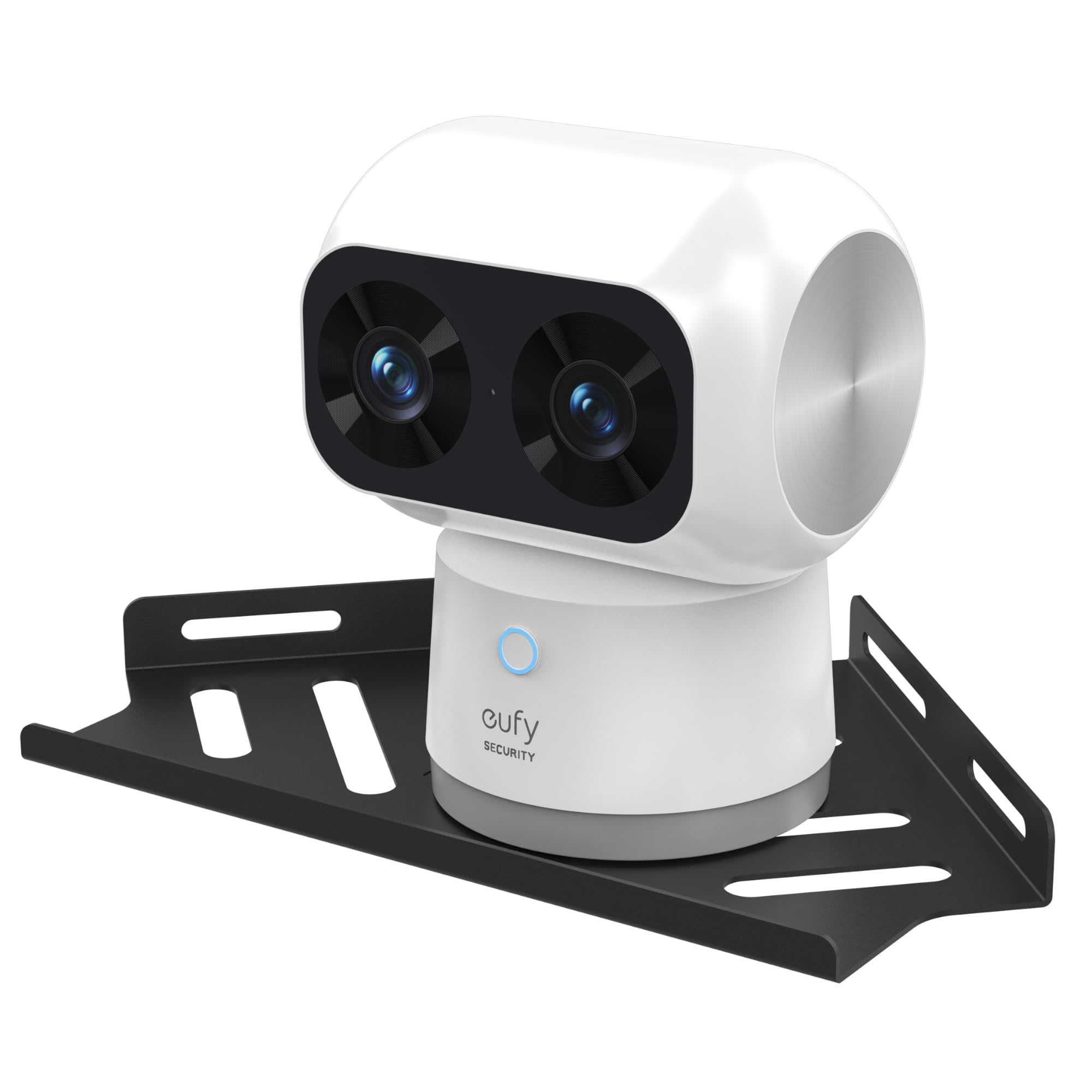 VMEIStainless Steel Corner Wall Mount Bracket for eufy S350 Indoor Security Camera,Rust-Resistant,Space-Saving,Prevent Device from Accidentally Falling, No Blind Spots for Cameras-Matte Black