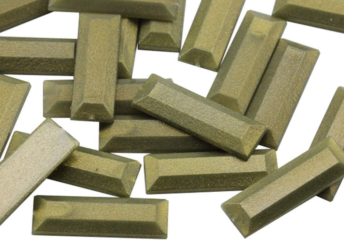 Allstarco 22x7mm Green Olive Solid .S04 Baguette Flat Back Rectangle Acrylic Rhinestones Plastic Gems for Crafts Costume Embelishments Card Making Jewels Jewelry Making Cosplay Jewels 40 PCS