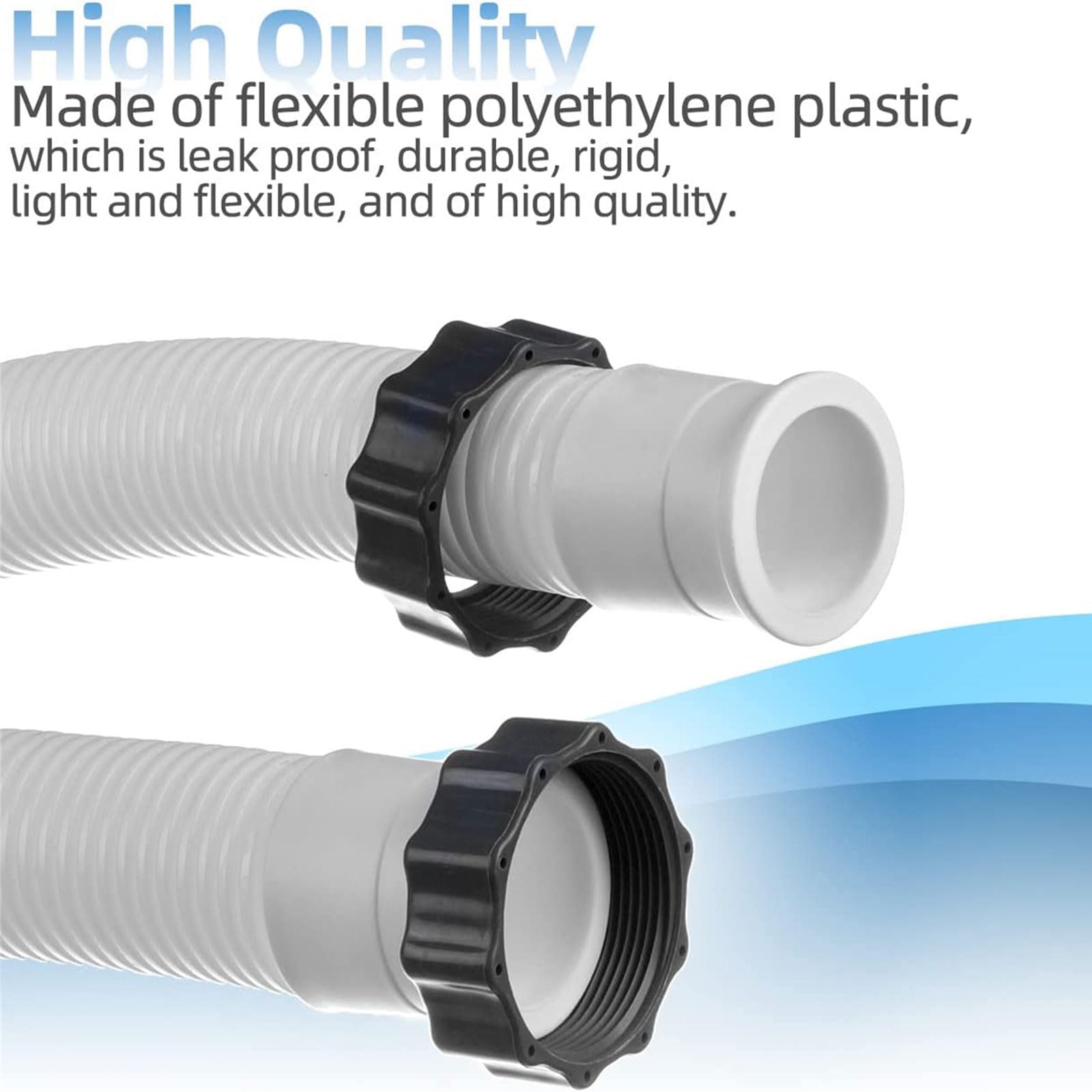 29060E Poolpumpenschläuche, 59 Zoll Poolschläuche für Intexx Filterpumpen, Sandfilter mit einer Kapazität von 1.500 bis 2.500 GPH, 1/2 / 4 Stück Sandfilterpumpe für oberirdische Teile,