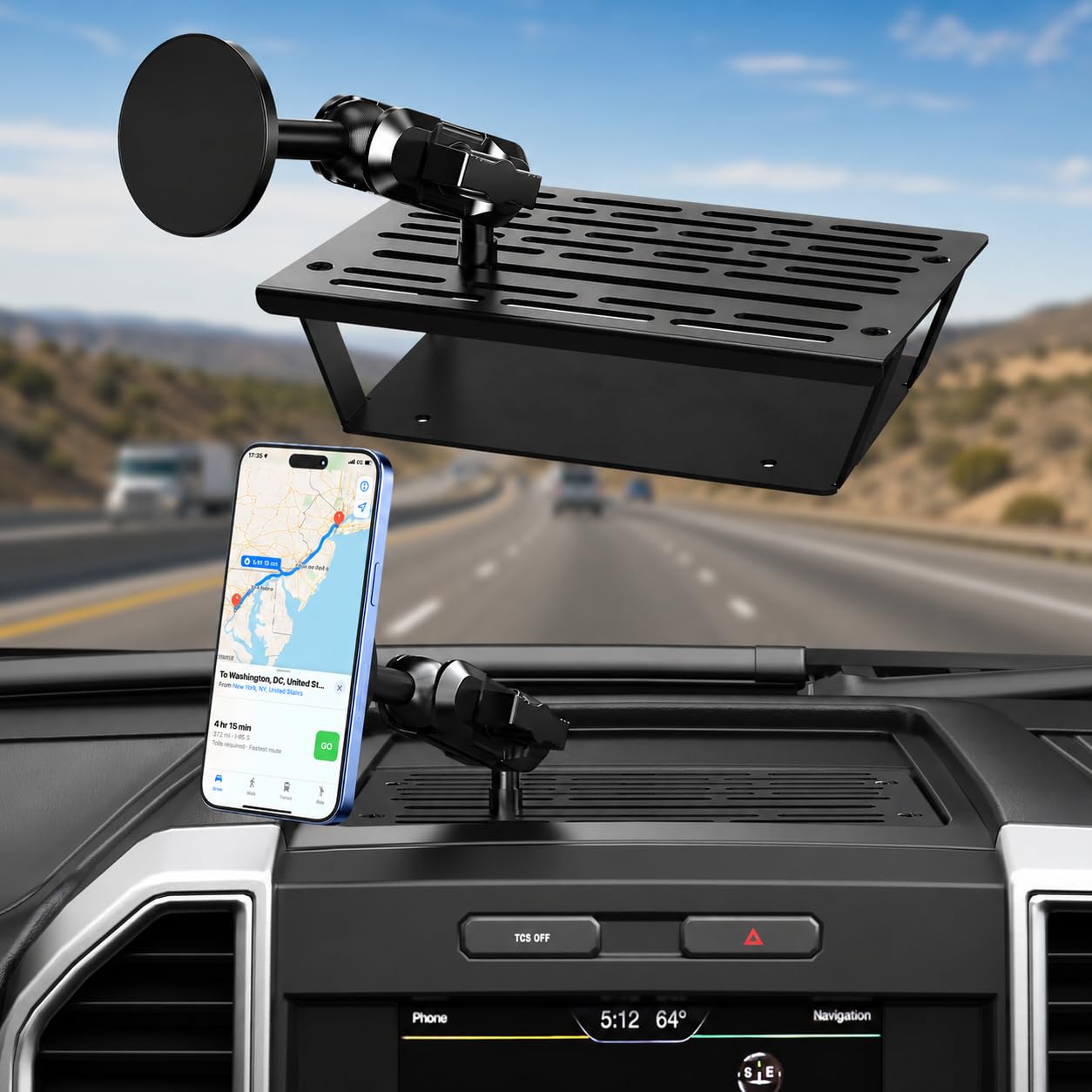 Surfcabin Dash Phone Mount for 2015-2020 F150 &amp; 2017-2022 F250/F350