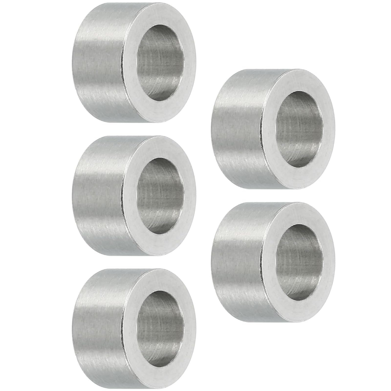 TOP-VIGOR 5Pcs M10 Aluminum Spacer, 10.2mm ID x 16mm OD x 8mm Length Metal Spacer