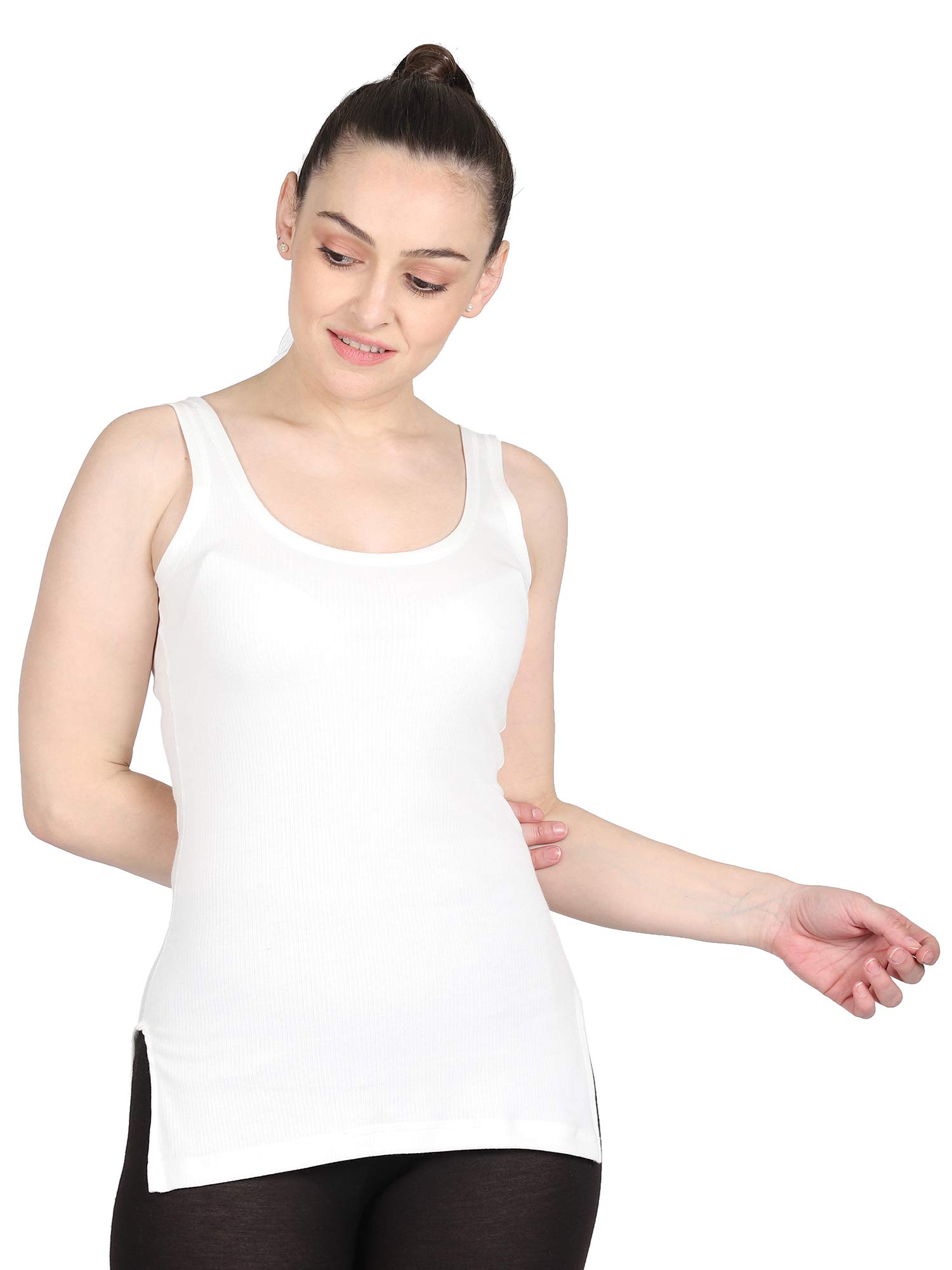 Bodycare Women Round Neck Sleevless top Gold Plus Premium Range Thermals Vest for Very high Warmth