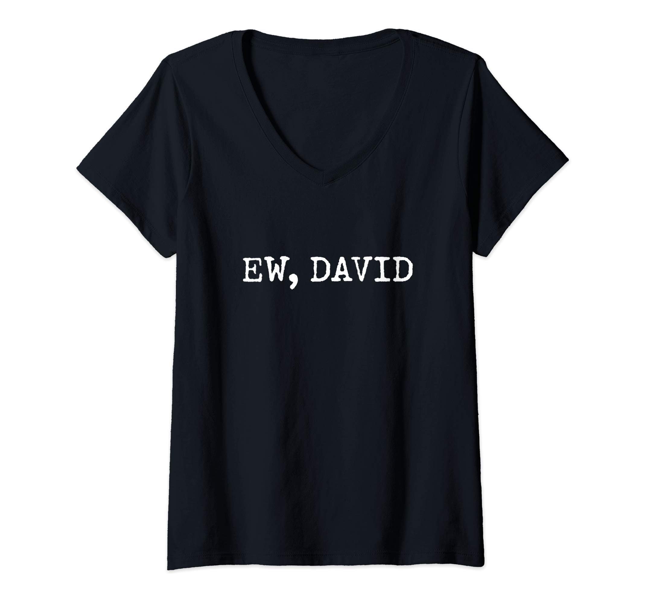 Womens Ew David Pop Culture V-Neck T-Shirt