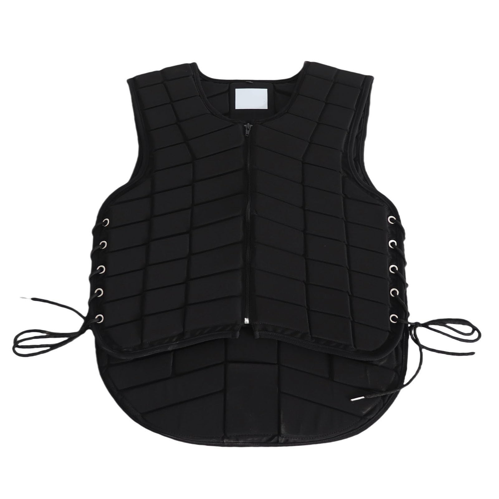 Sxhlseller Chaleco de Equitación para Adultos |Protector de Cuerpo Ecuestre Protector con Cierre de Cremallera, Acolchado Extendido para Absorción de Impactos, Lazos Laterales Ajustables, Poliéster
