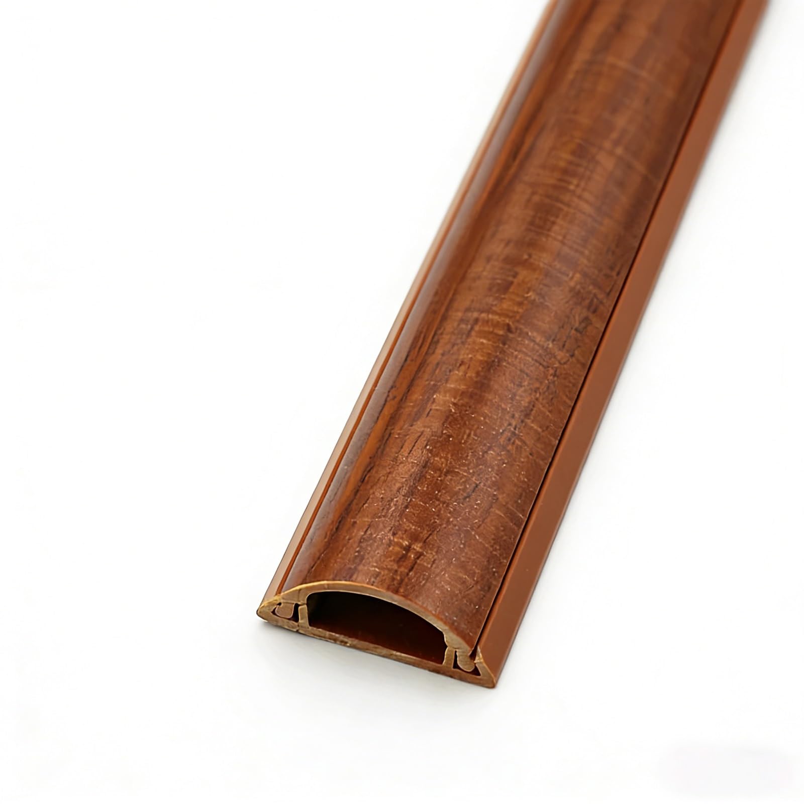 Analeta de Cables con Acabado de Madera en PVC, Cubierta para Gestión | Oculta Cables de TV, Alimentación y Red, Crea una Apariencia de Pared Limpia y Decorativa(Model D,L-150cm/59.1in)
