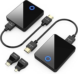 Wireless HDMI Transmitter and Receiver,Binken 98FT Wireless HDMI Extender Support 1080P@60 Hz, Support 2.4/5GHz for Streaming Video Audio from Laptop, Camera, Cable Box to HDTV Projector Model 810