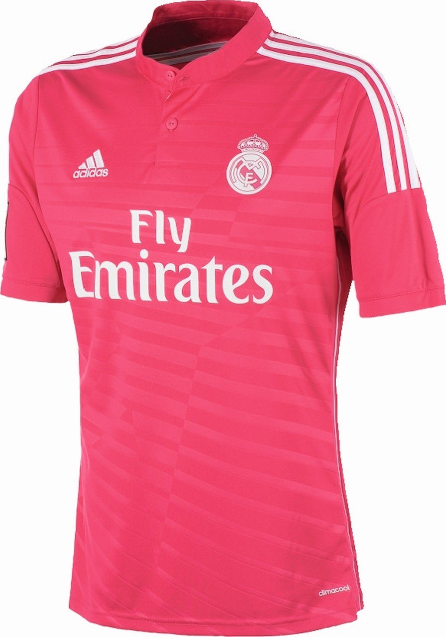 adidas Real Madrid C.F. Temporada 2014/2015, Visitante - Camiseta para hombre, color rosa