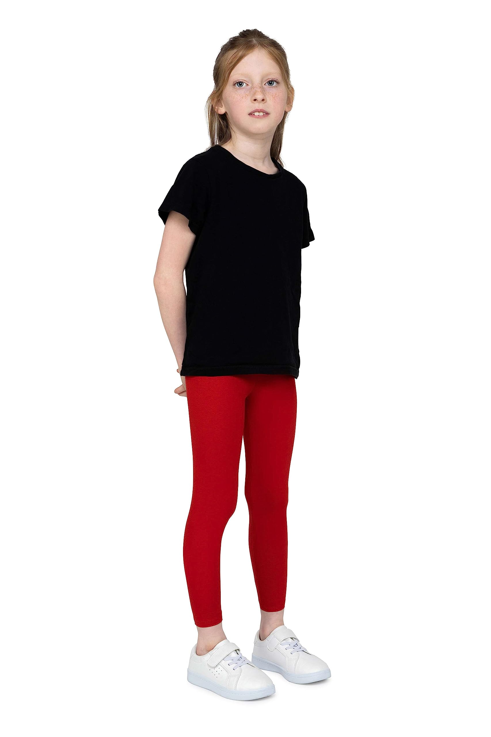 infatti Leggings in Cotone per Bambina, Pantaloni Morbidi e Comodi per Bambini, Allenamento Casual, Stile Elegante, Abbigliamento Basic Zoe
