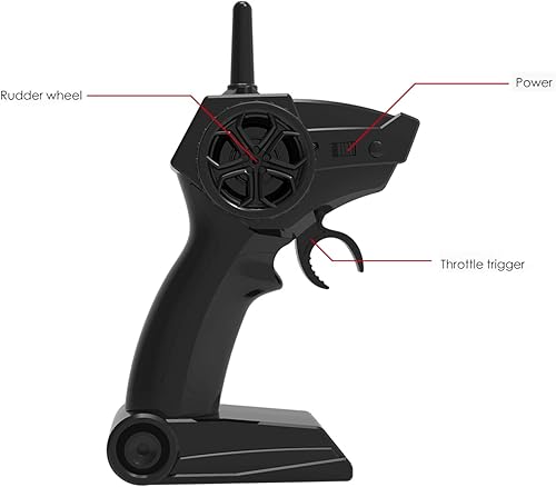 Miniatura 6 de POCO DIVO Q5 Mini Boat 2.4Ghz RC Racing Boat Control remoto Dual Motor Yacht Kids Pool Toy Ship, blanco