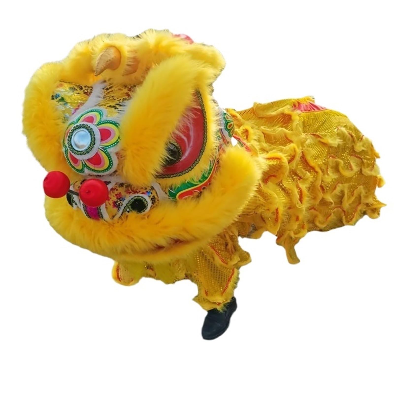 Krxsobnv Yellow Lion Dance Clothes, Prop Adult Outdoor Sports Performance Traditional Costume