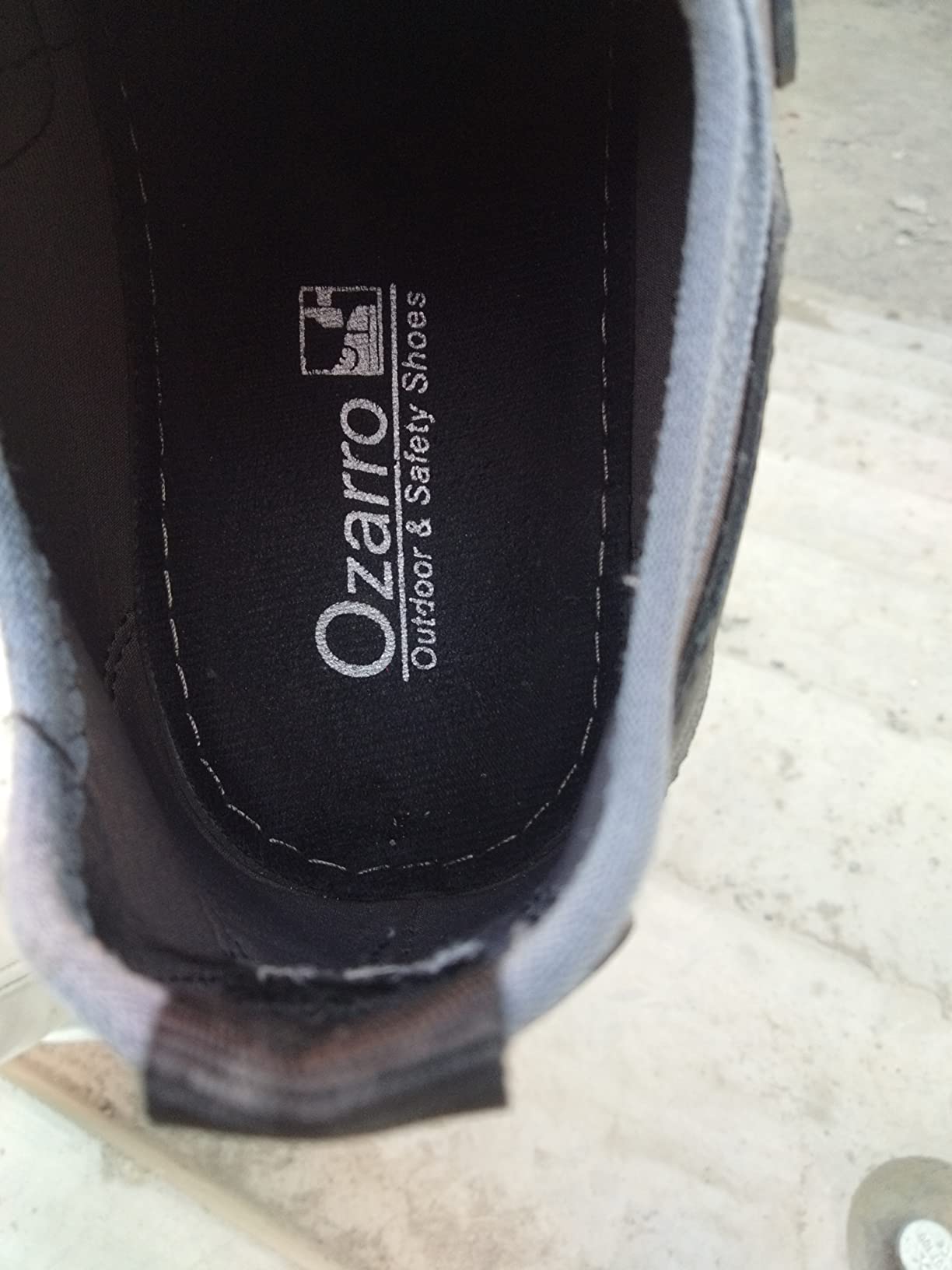 Buy Ozarro Black Genuine Leather Steel Toe Safety Shoe (S4433) at Amazon.in