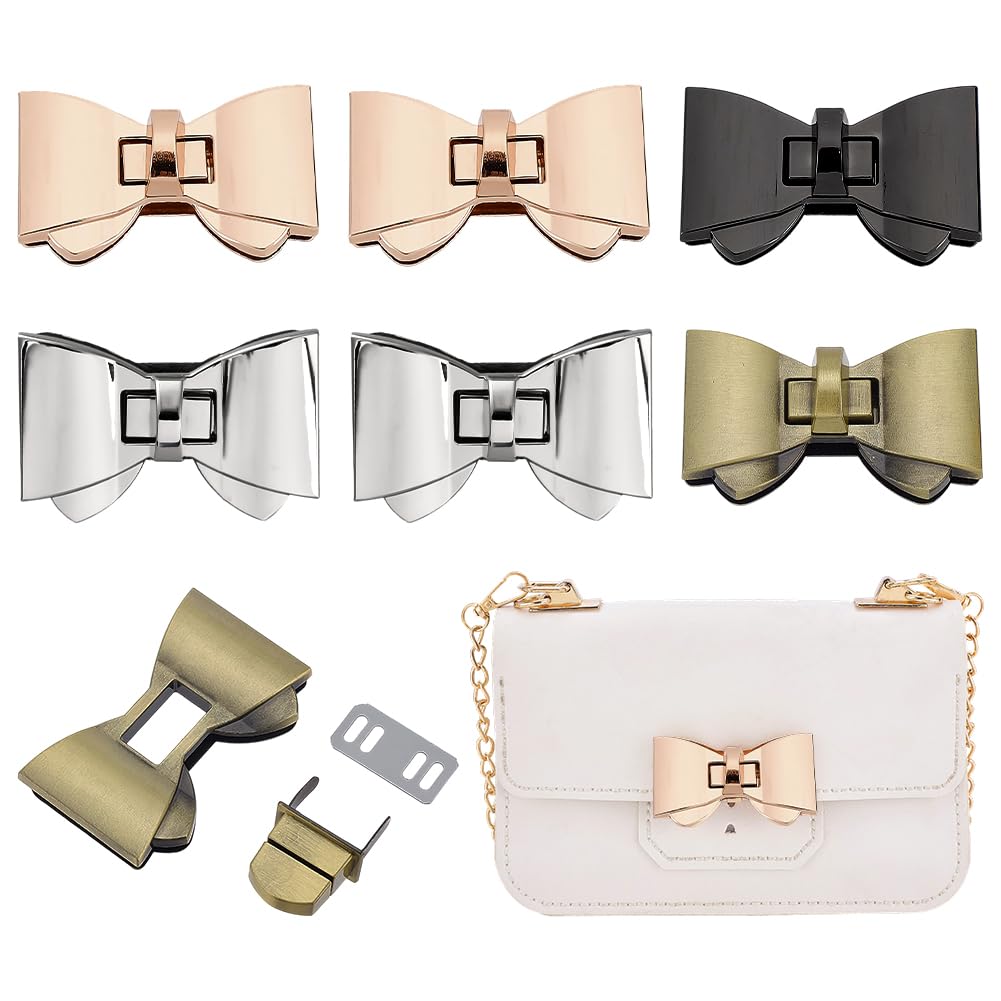 Fermoirs en métal pour sac à main PH PandaHall, lot de 6 pièces en 4 couleurs