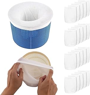 Pool Skimmer Socks KSUYICA Pool 20 Filter Saver Socks Swimming Pool Skimmers Filter Socks Reusable for Filter Basket and Skimmer to Clean Debris and Leaves