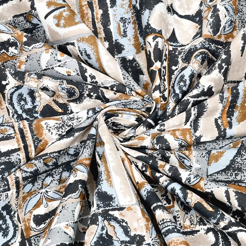 Image of BLOCKS OF INDIA Hand Block Printed 300 TC Cotton Super King Size Bedsheet(106 x 106) (Brush Grey)