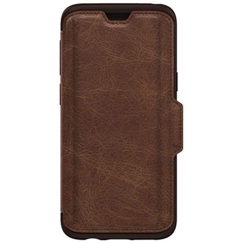 OtterBox 77-58224 for Samsung Galaxy S9, Premium Leather Protective Folio Case, Strada Series, Brown