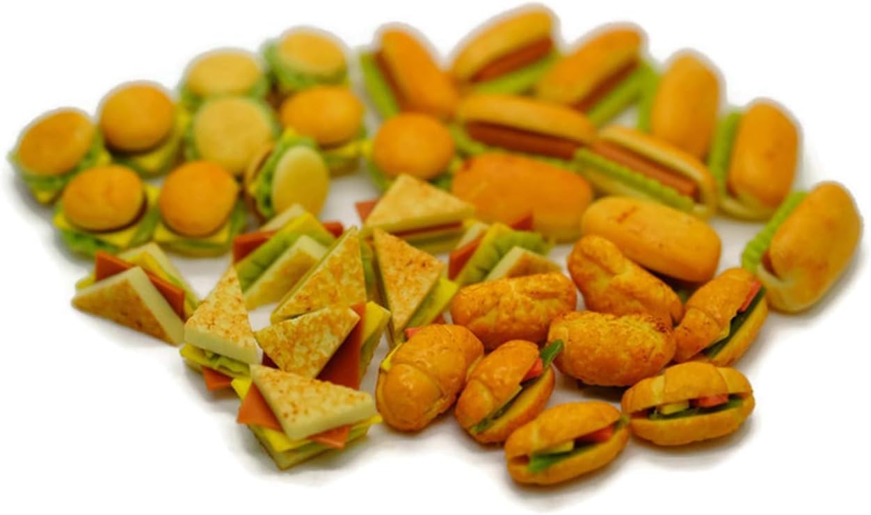 20 Mix Bakery Bread Fastfood Puff & Pie Size 0.5 mm Dollhouse Miniatures Kitchen by Cool Price