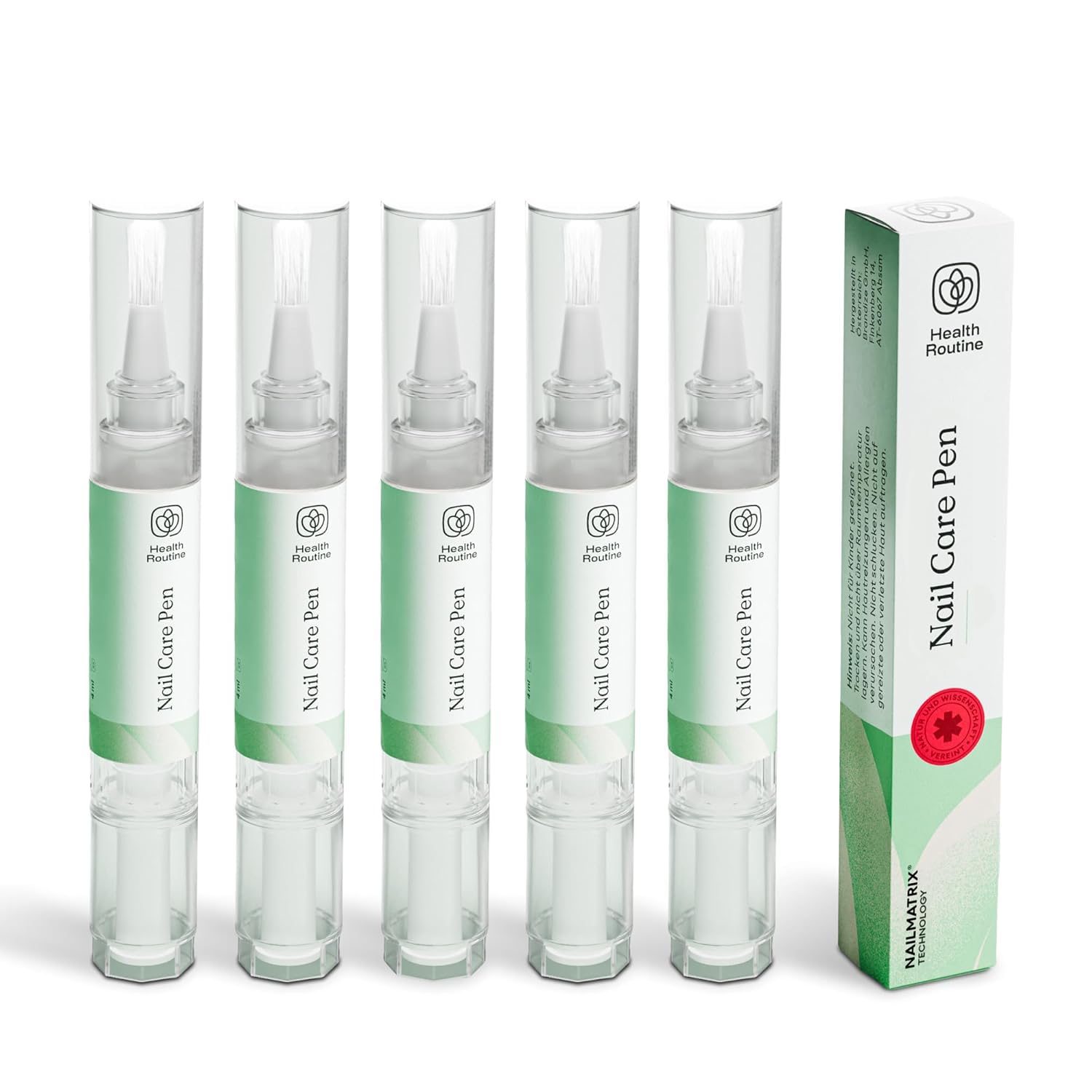 Health Routine Nail Care Pen Nagelöl 5 Pack — DAS ORIGINAL aus Österreich für gepflegte Fingernägel & Fußnägel, Mit Teebaumöl & Aloe Vera für Kosmetische Pflege