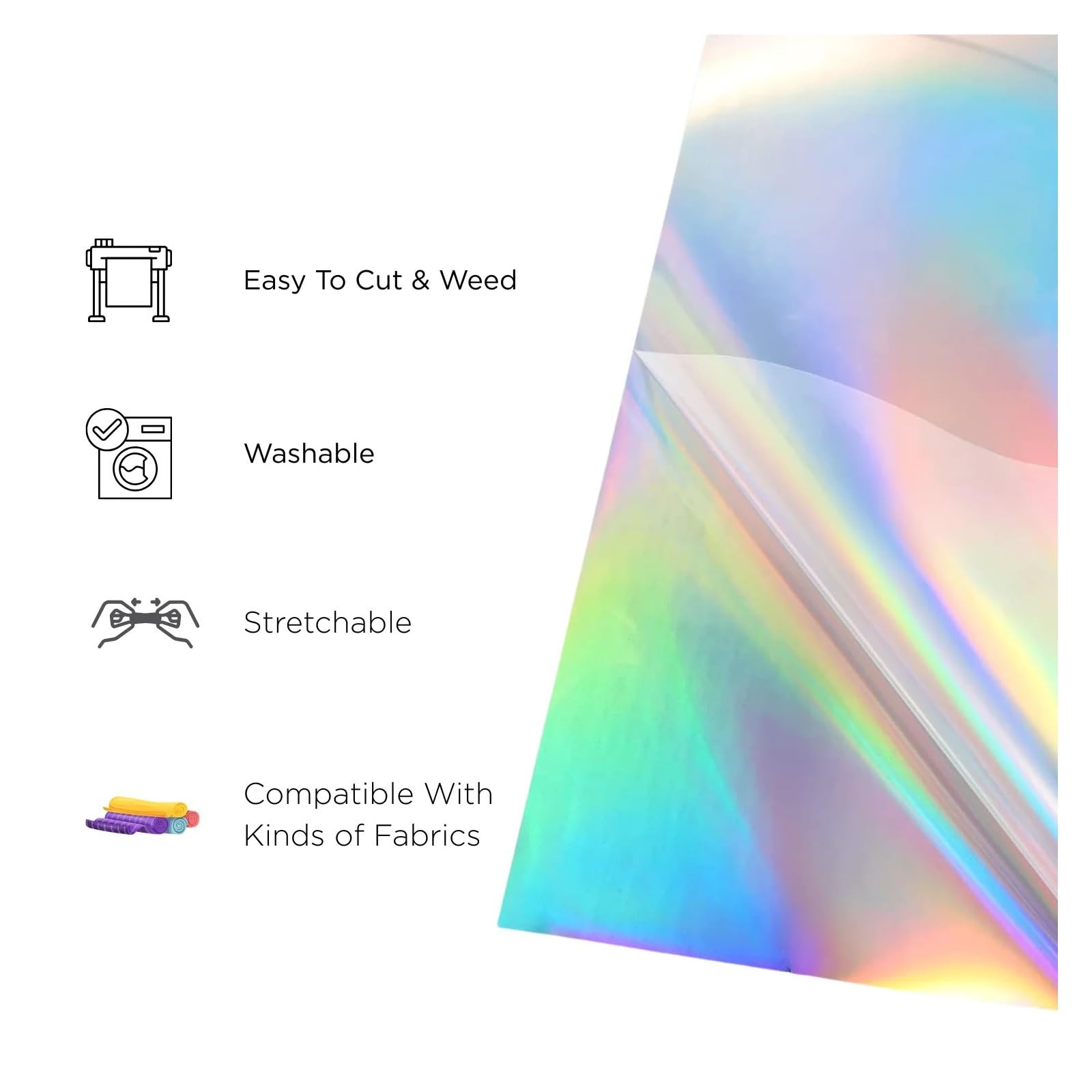 Vinylfolie 1 Rolle holografisches HTV-Vinyl