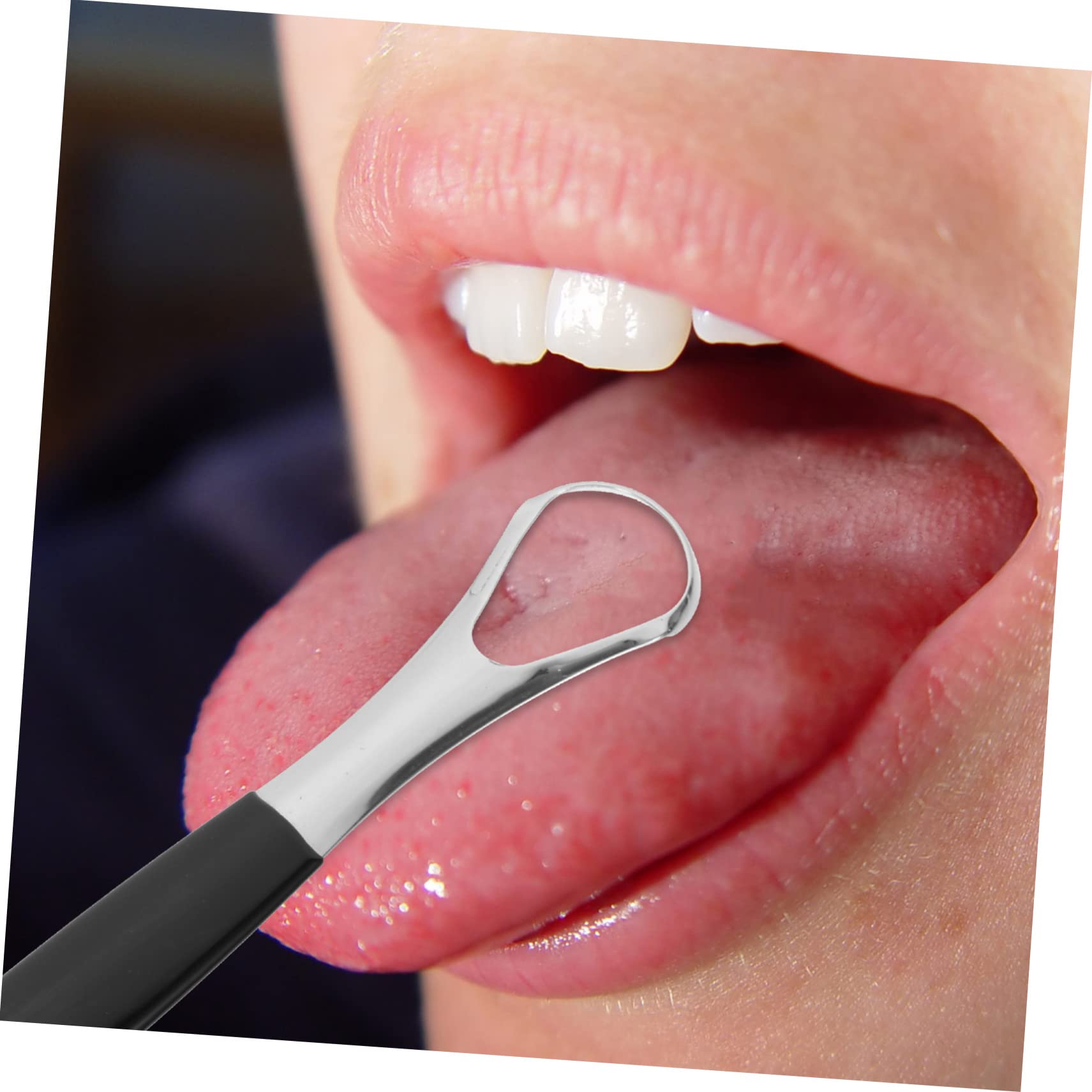 LALAFINA 1 Set Stainless Steel Scraper Portable Tool with Box for Bad Breath Relief Oral Removes Toxins and Plaque Compact Design for Travel