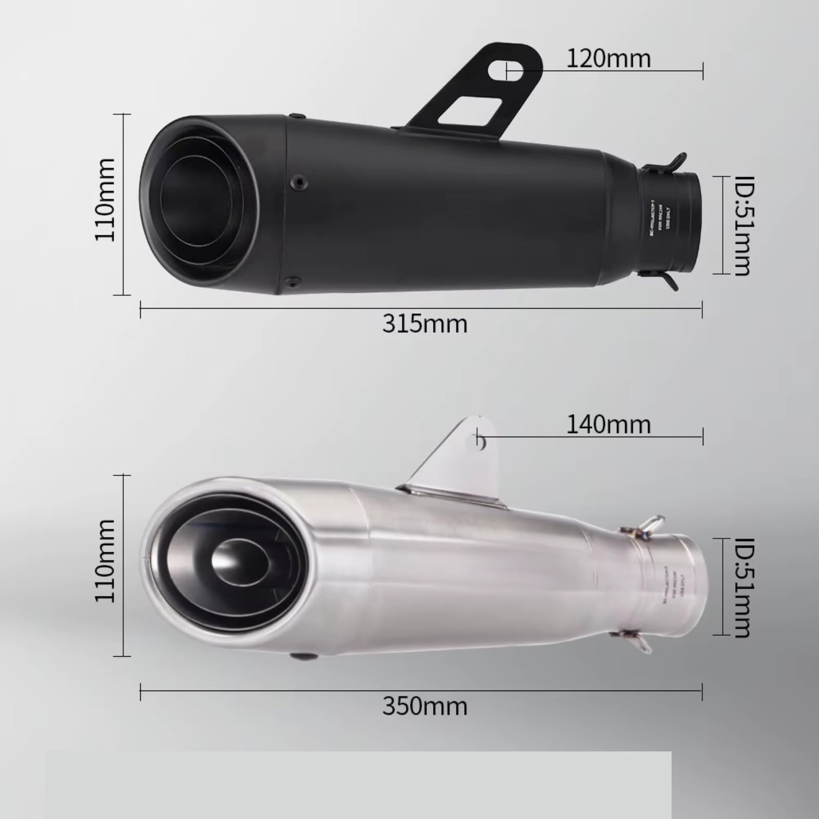 Motorrad-Schalldämpfer-Auspuff Für MT07 Für FZ07 Für XSR700 2014–2024