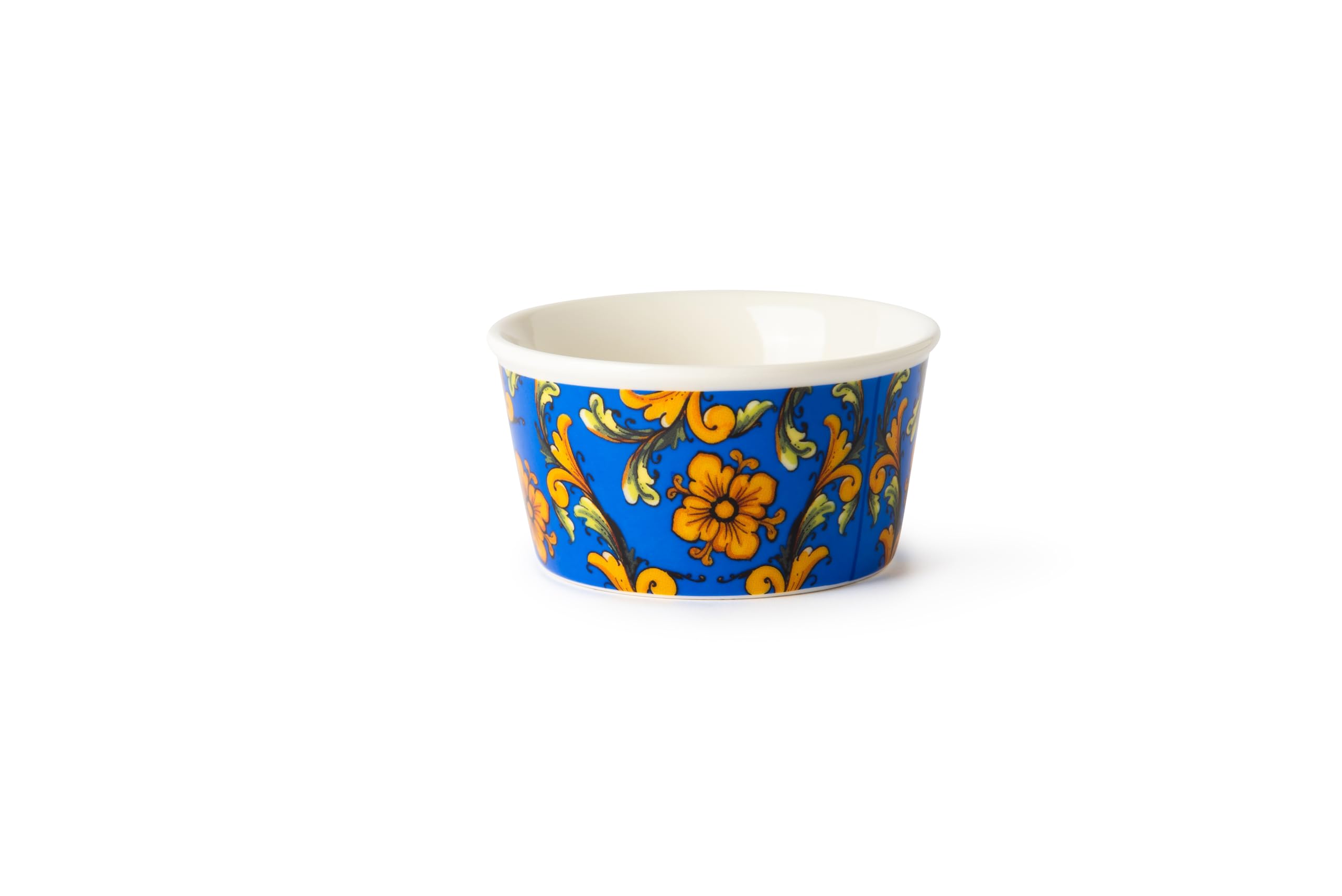 Excelsa Trinacria Set 6 Coppette Gelato/Aperitivo, Porcellana, Diametro 8.7 Cm., Decori Assortiti