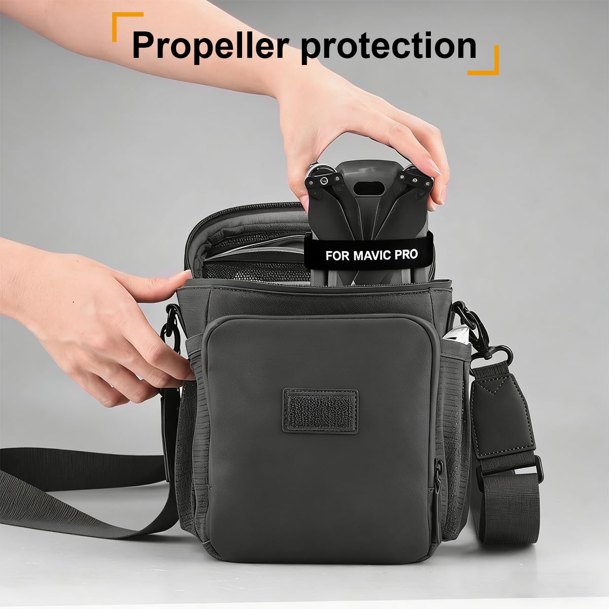 Śmigła do DJI Mavic Pro & Mavic Pro Platinum - 8331 8331F niski poziom hałasu, szybkie zwalnianie, wymienne ostrza drona, 2 pary (4 ostrza), czarne, ze złotym paskiem, pasek uchwytu śmigła