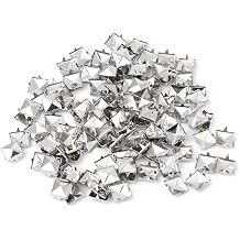100x / Pack Metal Studs Square Rivets Decorative Square Leathercraft Spikes Nailheads Studs