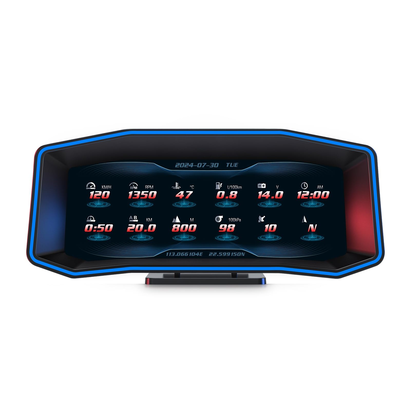 Dpofirs Pantalla HUD para Automóvil, Visualizador Heads Up Display, 12V,
