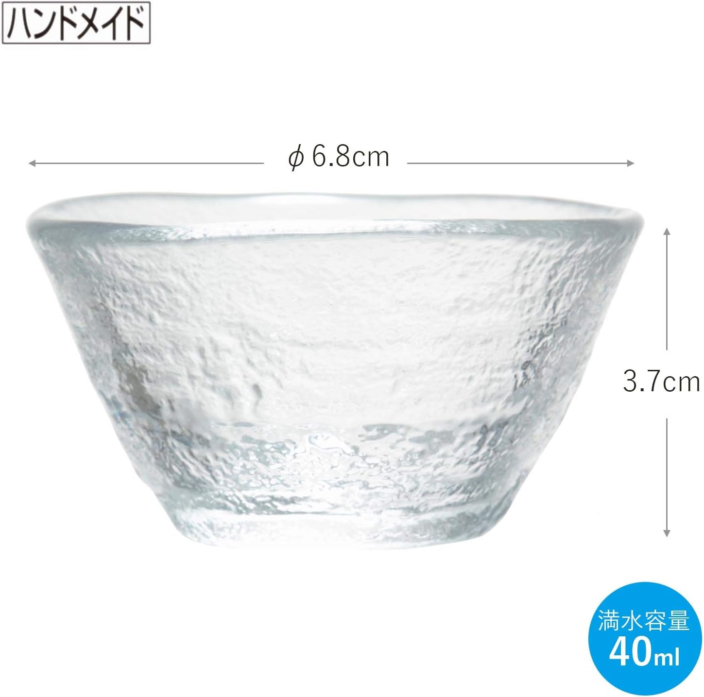 東洋佐々木ガラス TOYO SASAKI WA57 Sake Glass, Cup, 1.4 fl oz (40 ml), Set of 6, Made in Japan, Ochokoko, Glasses, Commercial Glass