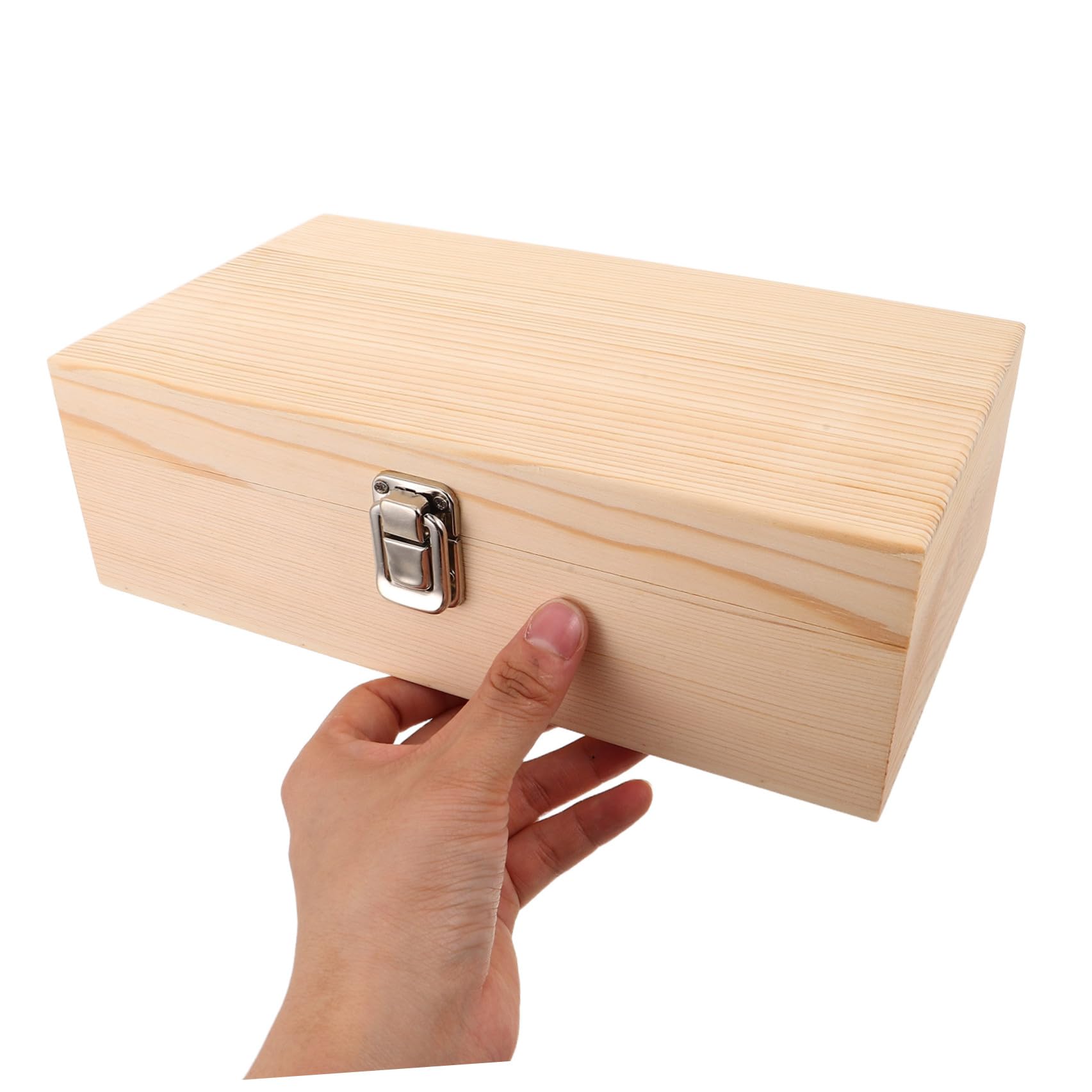 OSALADI Organizer Custodia Compatta per Batterie Aa in Legno con 55 Scomparti Protettivi e Rivestimento in Spugna per Casa e Viaggio