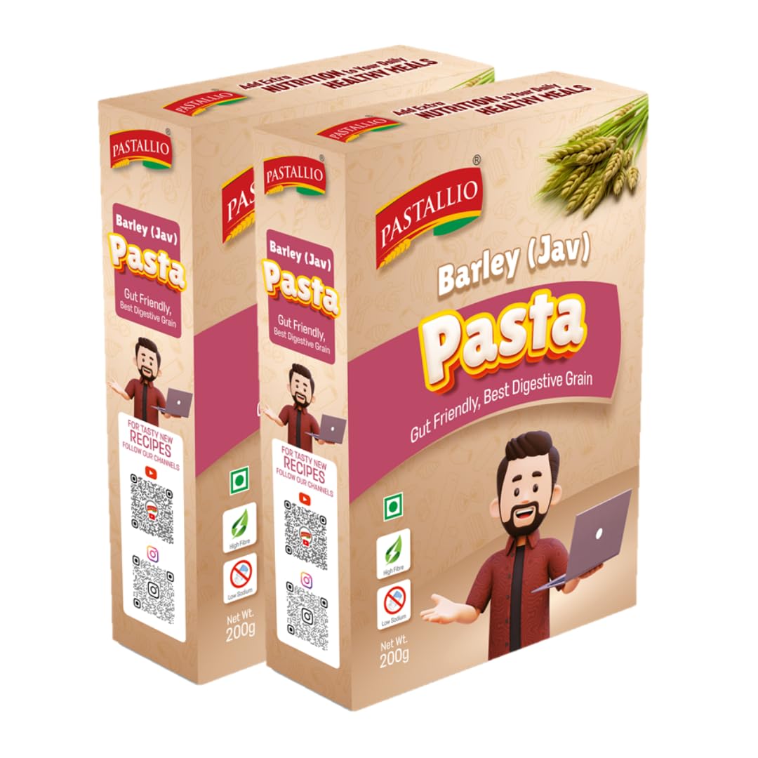 Pastallio Jav Pasta made of 100% Jav (Barley) Flour (2 Pack of 200g)-image-45