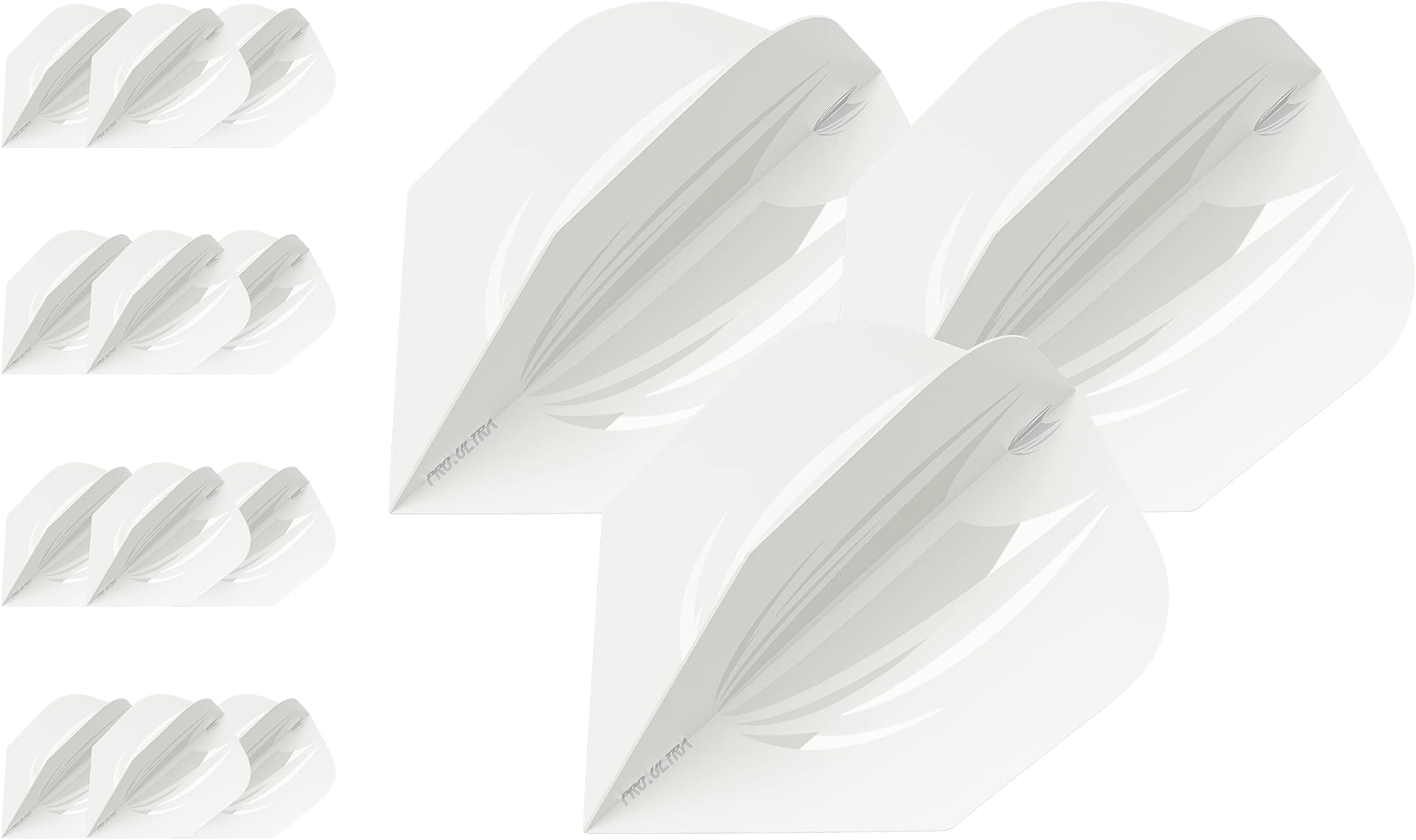 5 x Sets of ID Pro. Ultra White No.6 Dart Flights - 15 in Total