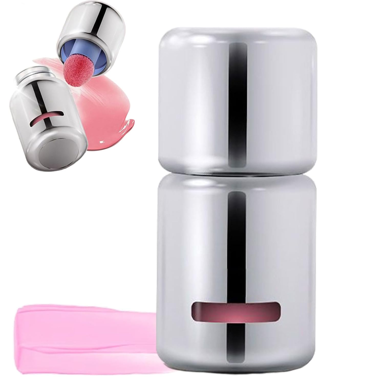 Liquid Blush, Jello Color Liquid Blush, Matte Nude Pink Orange Makeup Blusher Cream With Sponge Head Long-Wearing Sweat Proof (JC02)