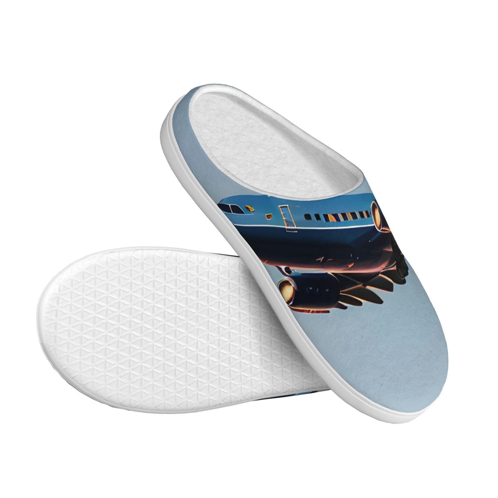 Flying Airplane Print Erwachsene TPR Hausschuhe waschbar für Damen und Herren atmungsaktiv und gemütlich Winterschuhe