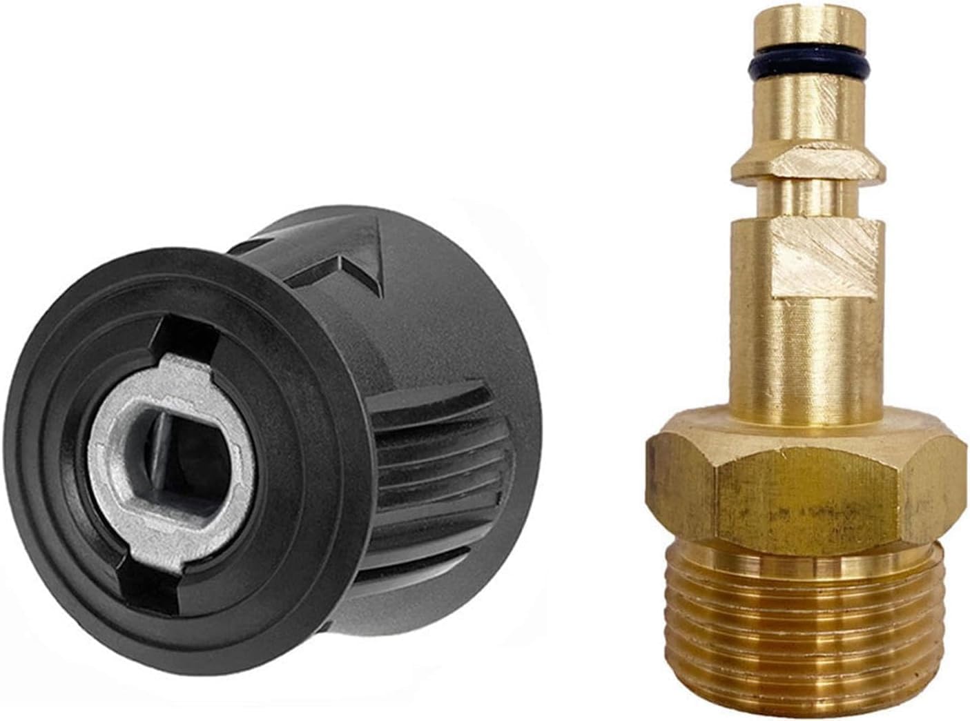 2Pcs Gold M22 Adapter High Pressure Washer Hose Adapter Pressure Pipe Quick Connector Converter Fitting for K Series, Pressure Washer Replacement Parts and Accessories, Accessories