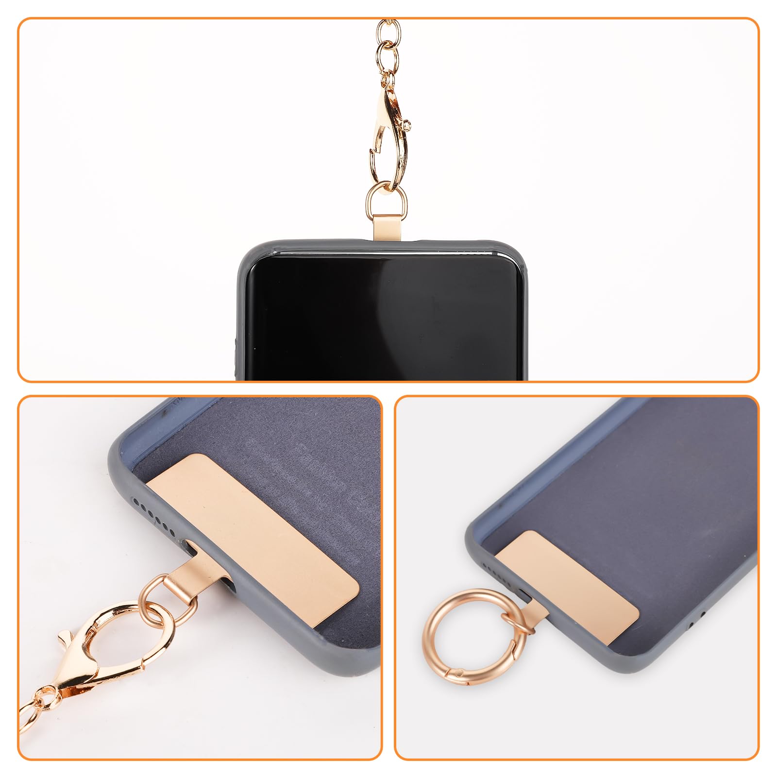 SET DI 3 cordini cordino telefono intrecciati per telefoni cellulari cellulare da tessere EUR 21