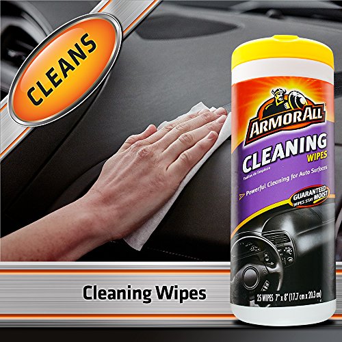 Armor All Car Cleaning And Leather Wipes - Interior Cleaner For Cars & Truck & Motorcycle, 25/20 Count (Pack Of 2), 18761 #TOP1