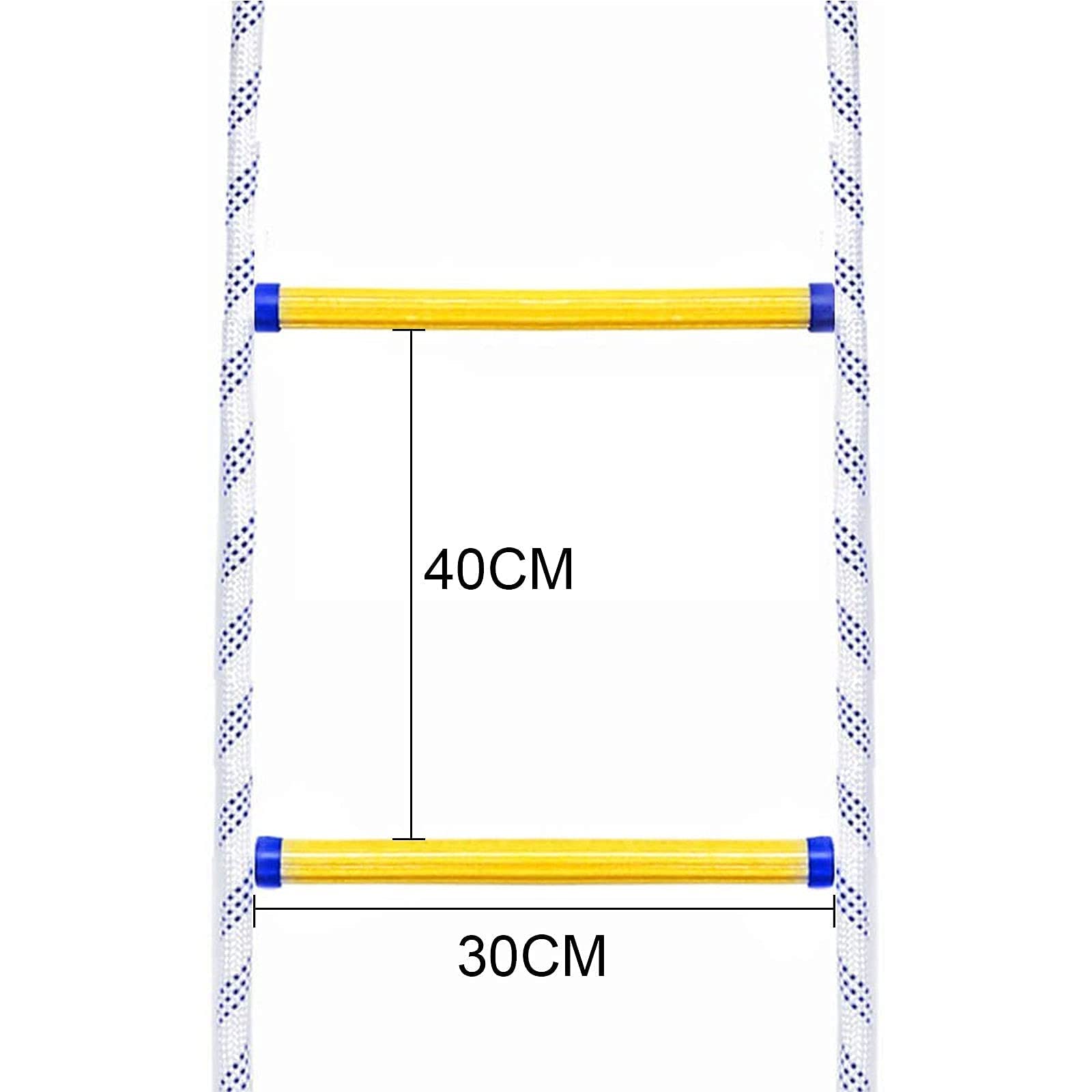 Scala Di Corde Da 15 M Per Emergenza - Con 2 Fibbie, Portata 200 Kg, Per Incendi O Salvataggi - Foto 11