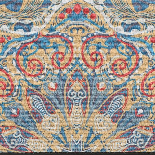 Alfombra semicircular de poliéster lavable estilo boho 7