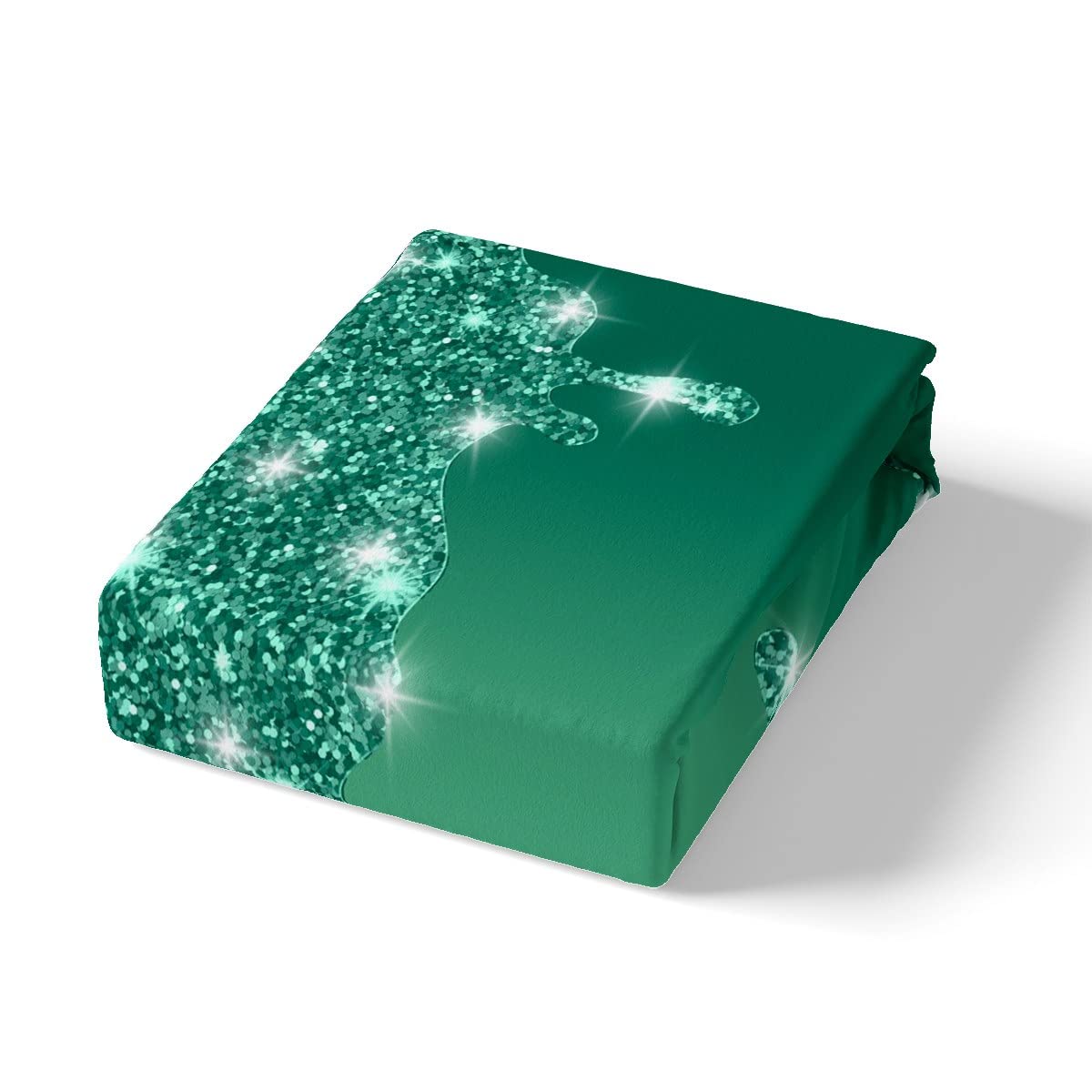 Juego de sábanas de diamantes con purpurina para niños y niñas, sábana bajera ajustable brillante para niños, mujeres y hombres, textura de lujo suave, colorido y moderno, juego de ropa de cama para