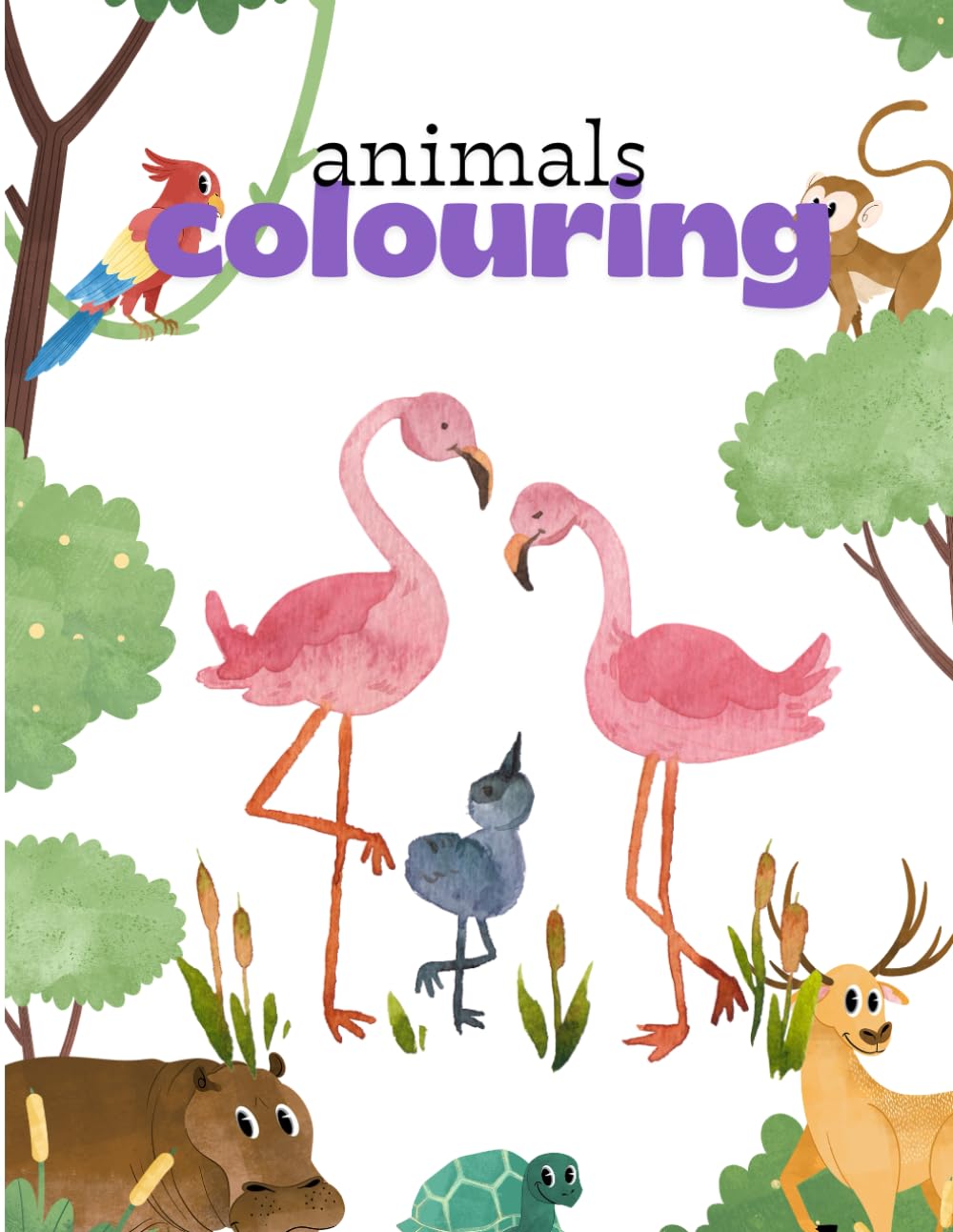 Animal Colouring Book for Kids: Fun and Easy Designs